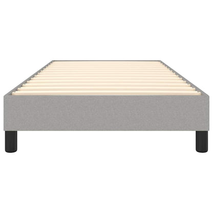 vidaXL Box Spring Bed Frame Light Grey Single Fabric 5