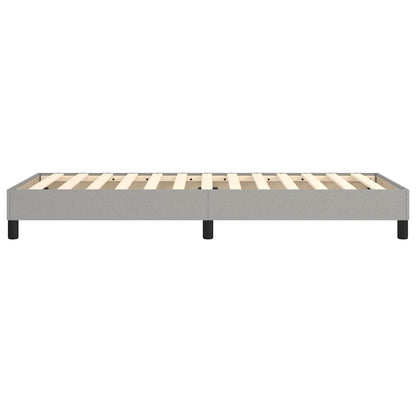 vidaXL Box Spring Bed Frame Light Grey Single Fabric 6