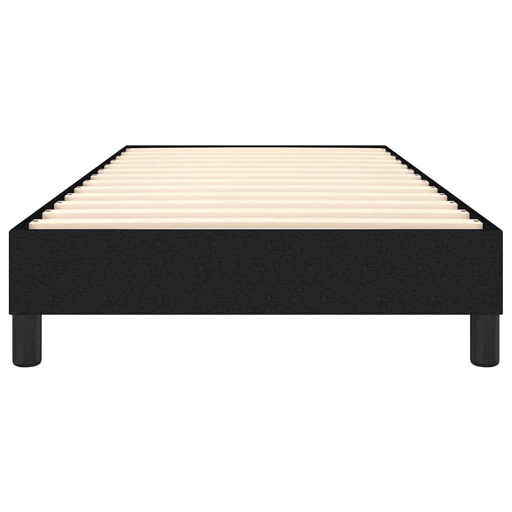 vidaXL Box Spring Bed Frame Black Single Fabric 5