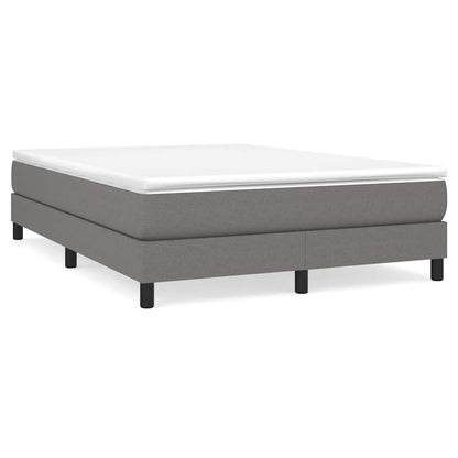 Box Spring Bed Frame Single Fabric Dark grey 4FT6 Double