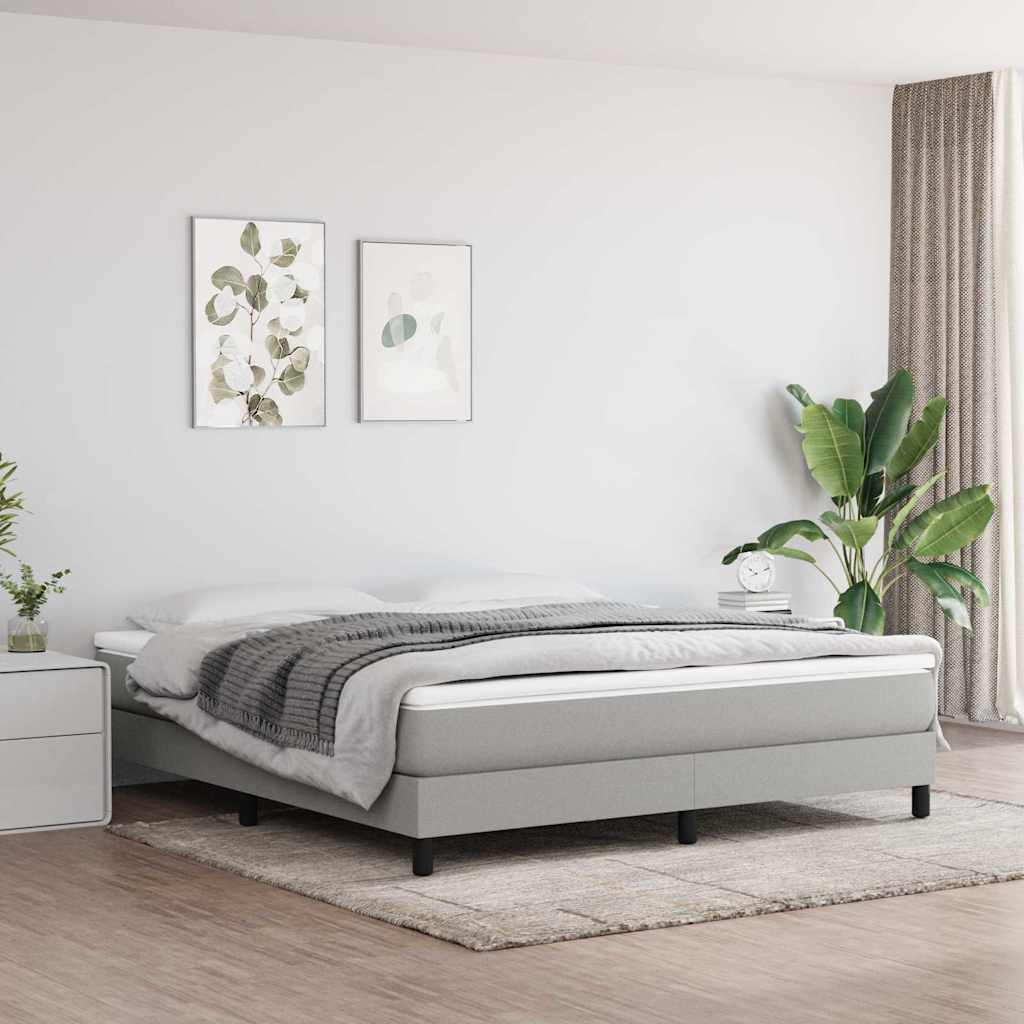 vidaXL Box Spring Bed Frame Single Fabric