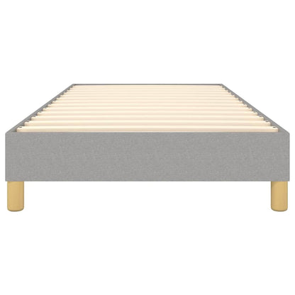 vidaXL Box Spring Bed Frame Light Grey Single Fabric 5