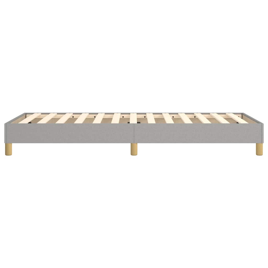 vidaXL Box Spring Bed Frame Light Grey Single Fabric 6