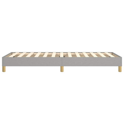 vidaXL Box Spring Bed Frame Light Grey Single Fabric 6