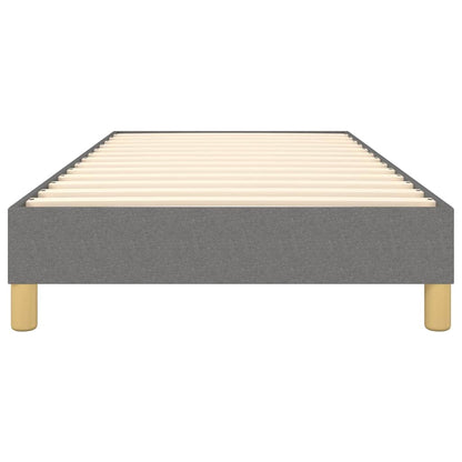 vidaXL Box Spring Bed Frame Dark Grey Single Fabric 5