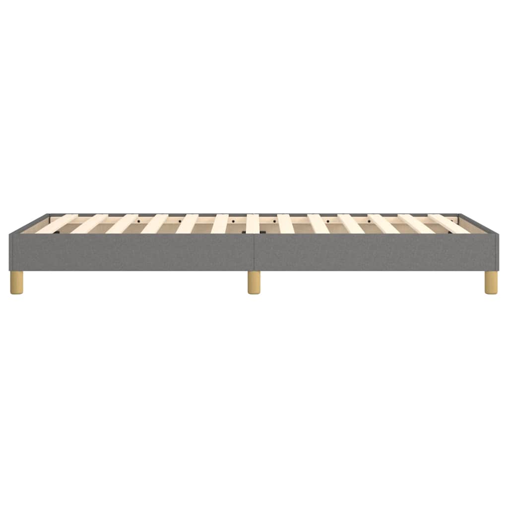 vidaXL Box Spring Bed Frame Dark Grey Single Fabric 6