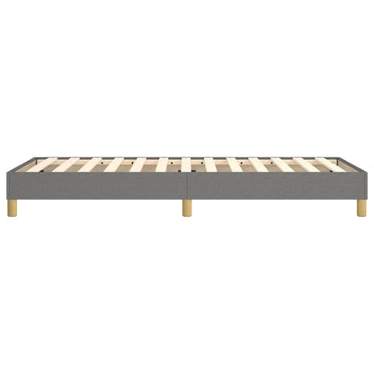 vidaXL Box Spring Bed Frame Dark Grey Single Fabric 6