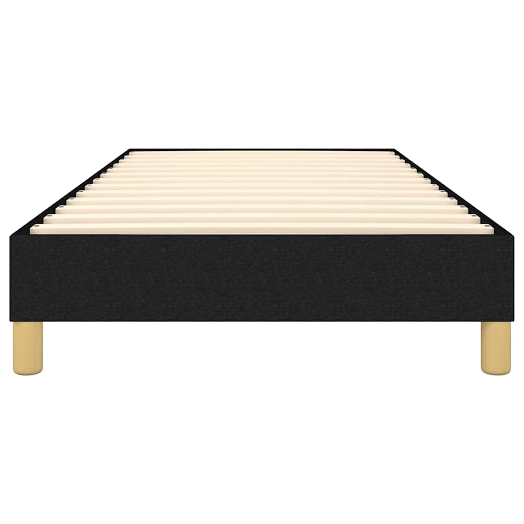 vidaXL Box Spring Bed Frame Black Single Fabric 5