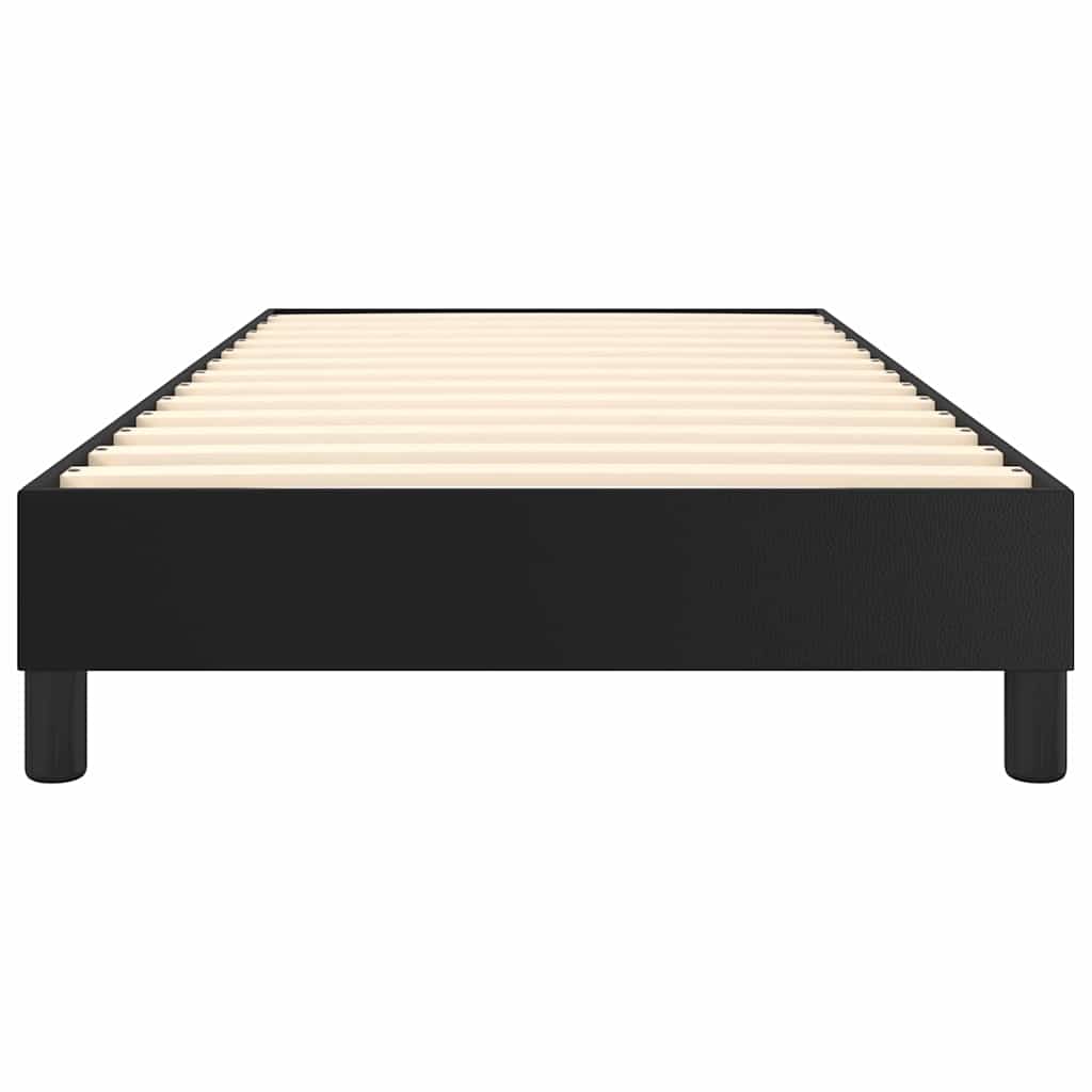 vidaXL Box Spring Bed Frame Black Single Faux Leather 5