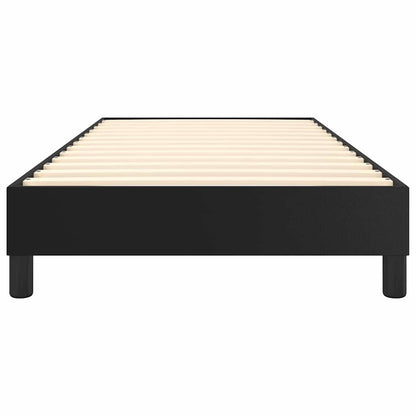 vidaXL Box Spring Bed Frame Black Single Faux Leather 5