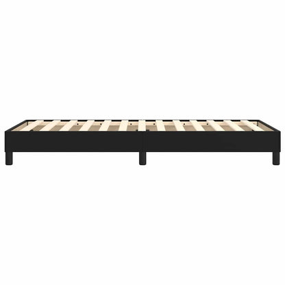 vidaXL Box Spring Bed Frame Black Single Faux Leather 6