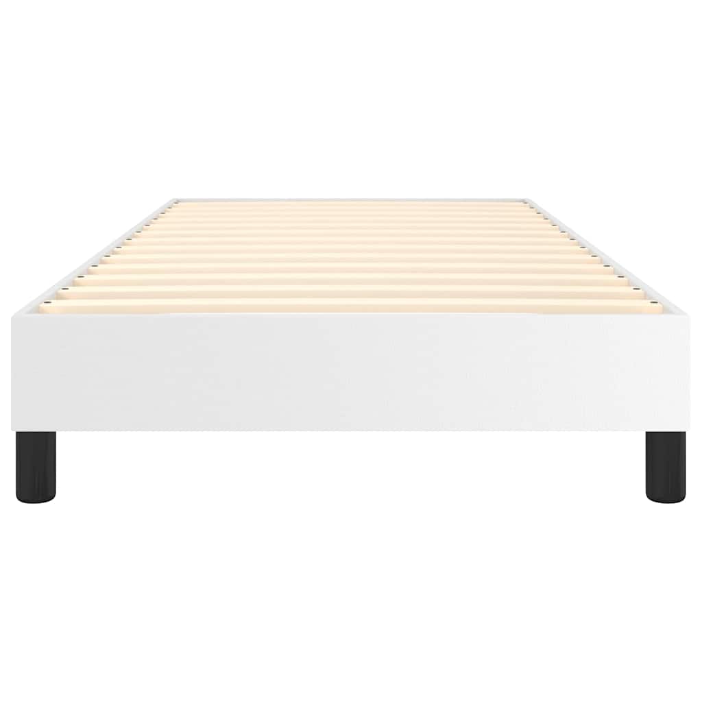 vidaXL Box Spring Bed Frame White Single Faux Leather 5