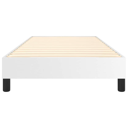 vidaXL Box Spring Bed Frame White Single Faux Leather 5