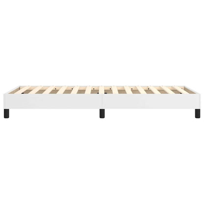 vidaXL Box Spring Bed Frame White Single Faux Leather 6