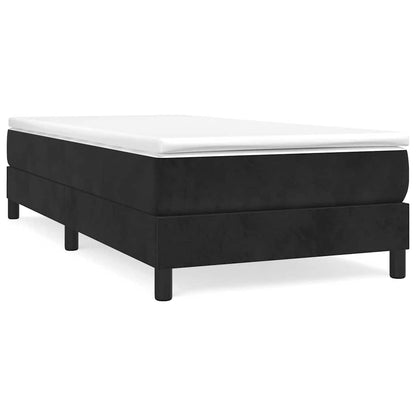 vidaXL Box Spring Bed Frame Black Single Velvet 2