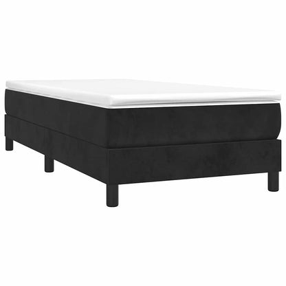 vidaXL Box Spring Bed Frame Black Single Velvet 3