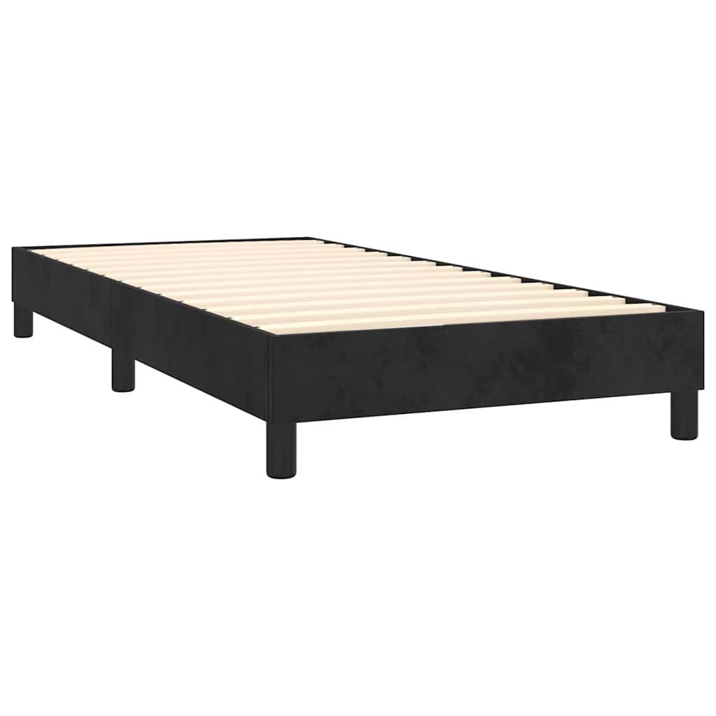vidaXL Box Spring Bed Frame Black Single Velvet 4
