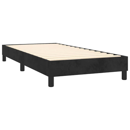 vidaXL Box Spring Bed Frame Black Single Velvet 4