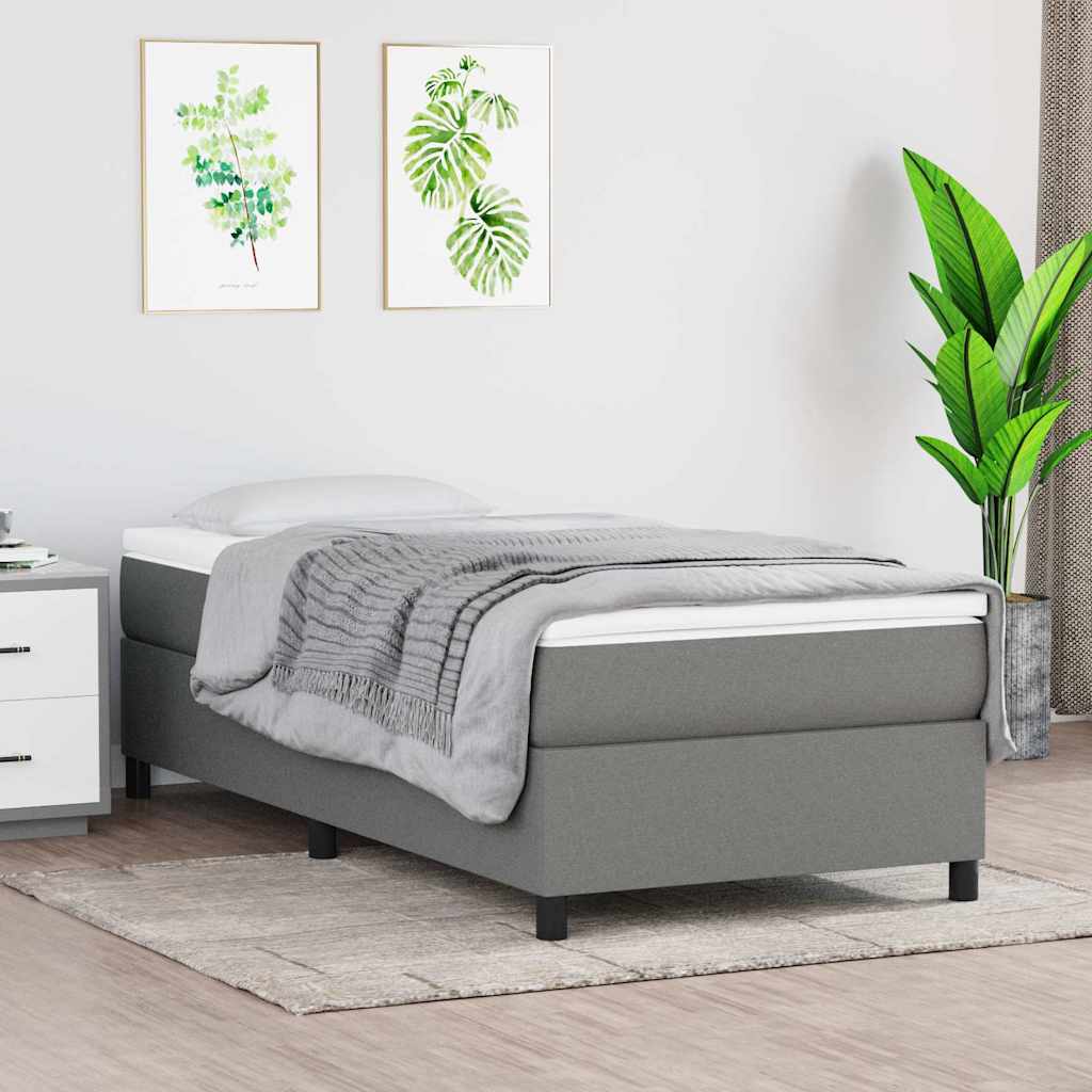 vidaXL Box Spring Bed Frame Single Fabric