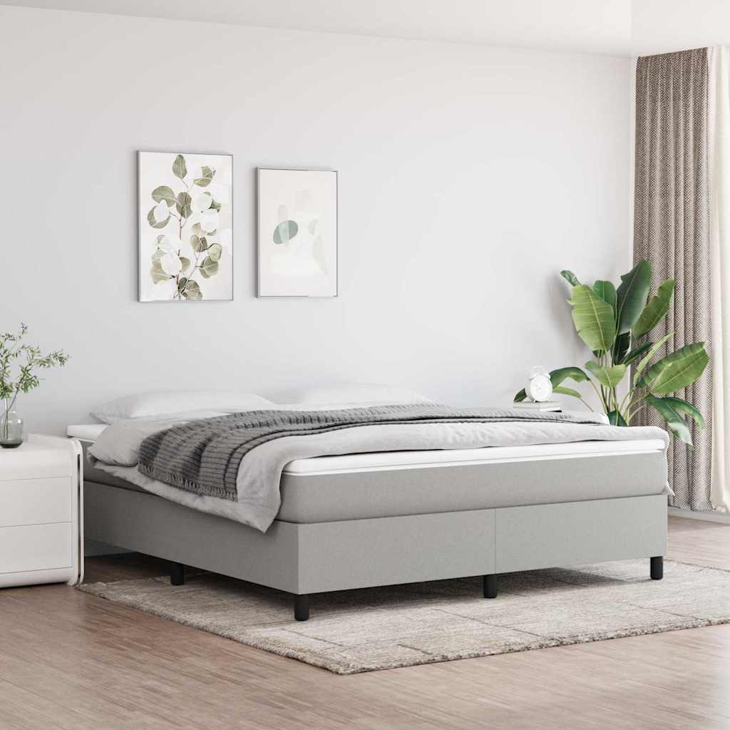 vidaXL Box Spring Bed Frame Single Fabric
