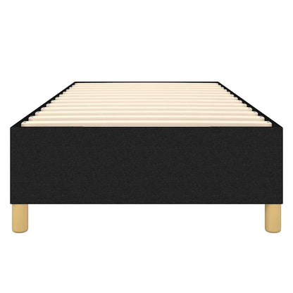 vidaXL Box Spring Bed Frame Black Single Fabric 5