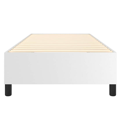 vidaXL Box Spring Bed Frame White Single Faux Leather 5
