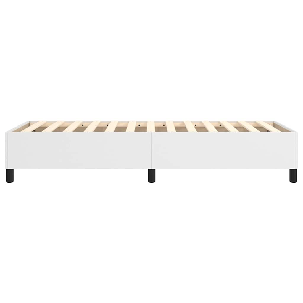 vidaXL Box Spring Bed Frame White Single Faux Leather 6
