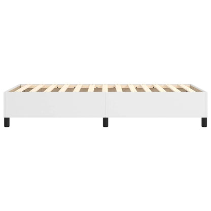 vidaXL Box Spring Bed Frame White Single Faux Leather 6
