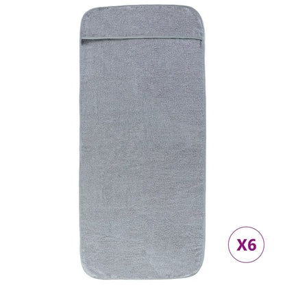 vidaXL Beach Towels 6 pcs Grey 60x135 cm Fabric 400 GSM 3