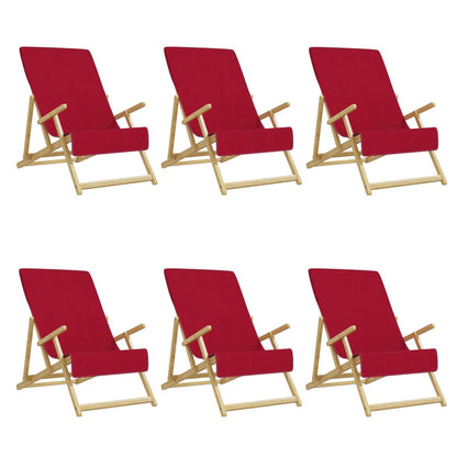 vidaXL Beach Towels 6 pcs Burgundy 60x135 cm Fabric 400 GSM 2