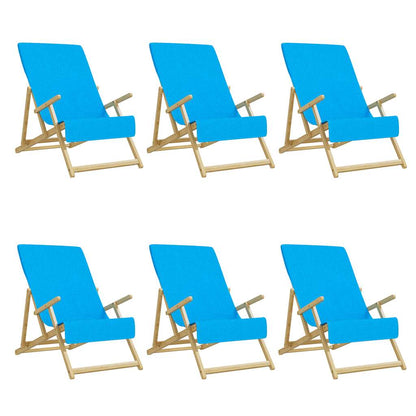 vidaXL Beach Towels 6 pcs Turquoise 60x135 cm Fabric 400 GSM 2
