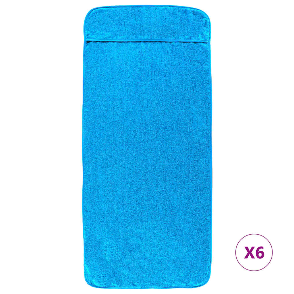 vidaXL Beach Towels 6 pcs Turquoise 60x135 cm Fabric 400 GSM 3