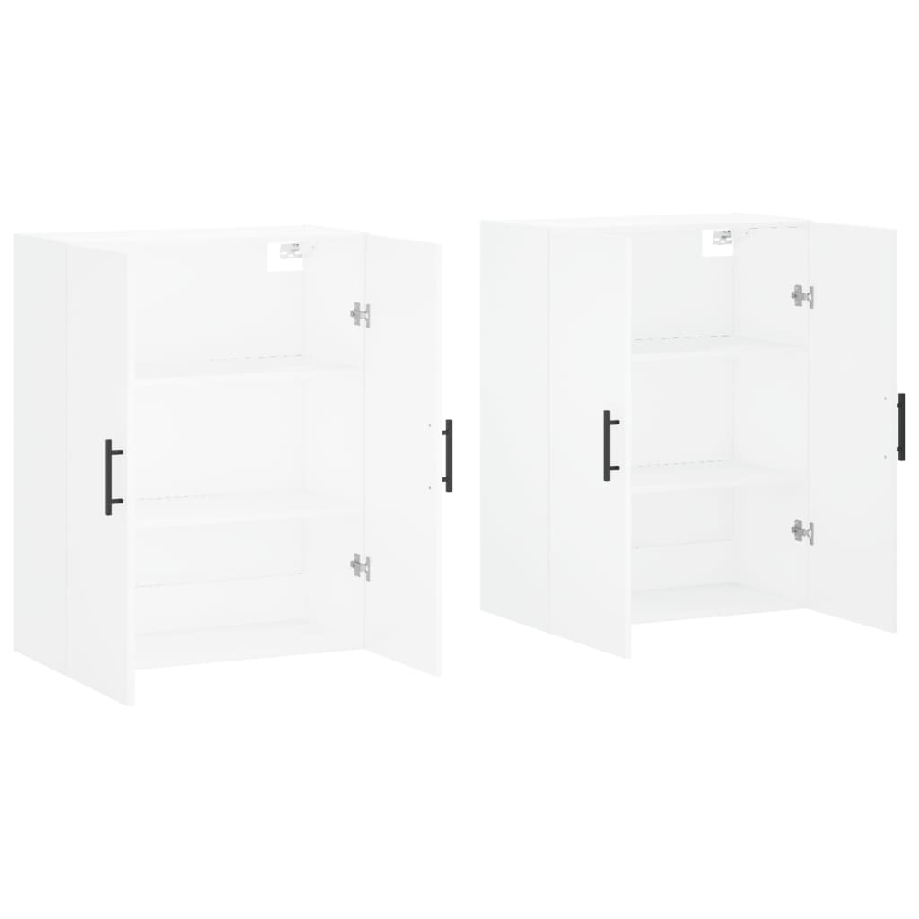 Wall Mounted Cabinets 2 pcs 69.5x34x90 cm Tube Black White