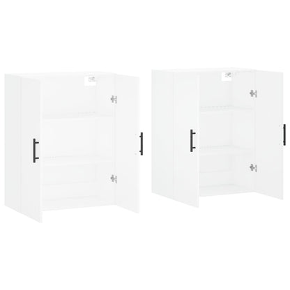 Wall Mounted Cabinets 2 pcs 69.5x34x90 cm Tube Black White