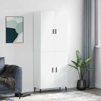 Highboard 69.5x34x180 cm Engineered Wood 2 Doors White