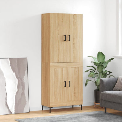 Highboard 69.5x34x180 cm Engineered Wood 2 Wood Doors Sonoma oak