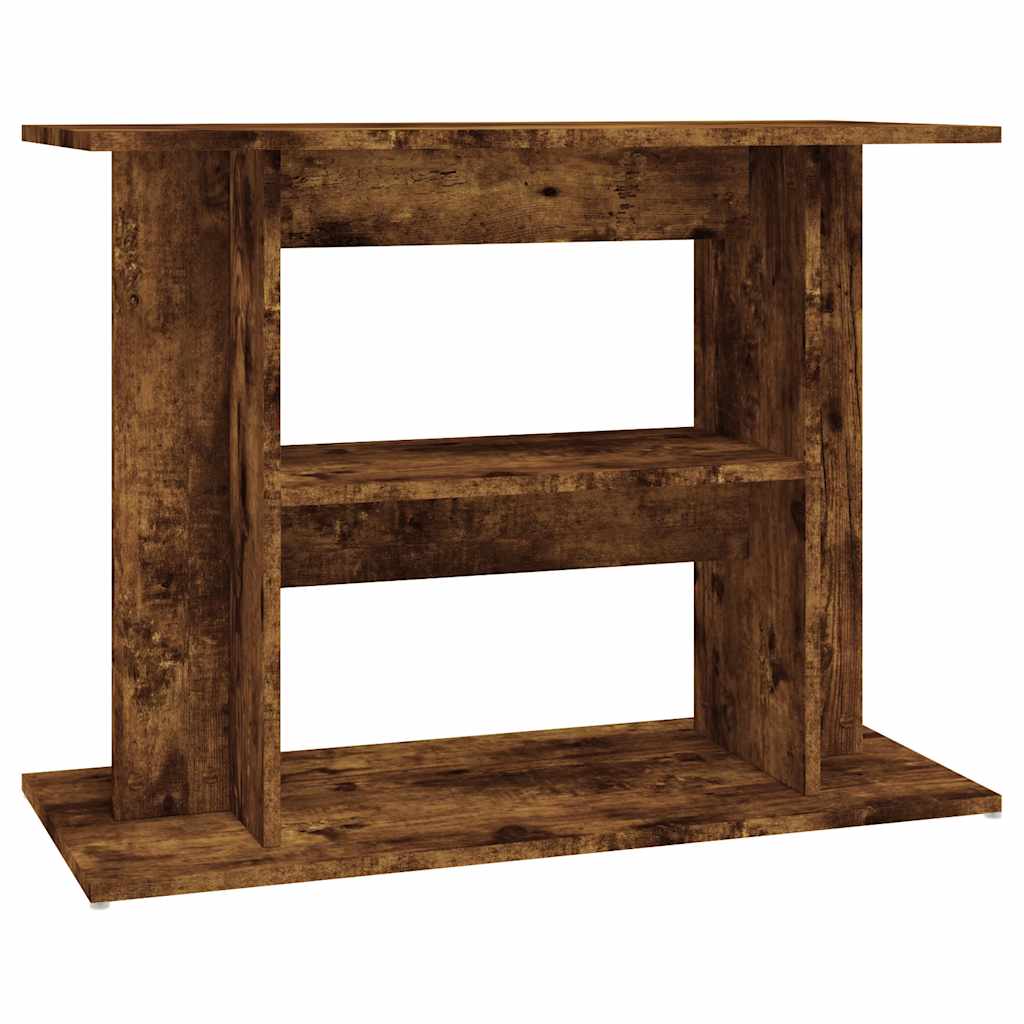vidaXL Aquarium Stand Smoked Oak 80x35x60 cm Engineered Wood 2