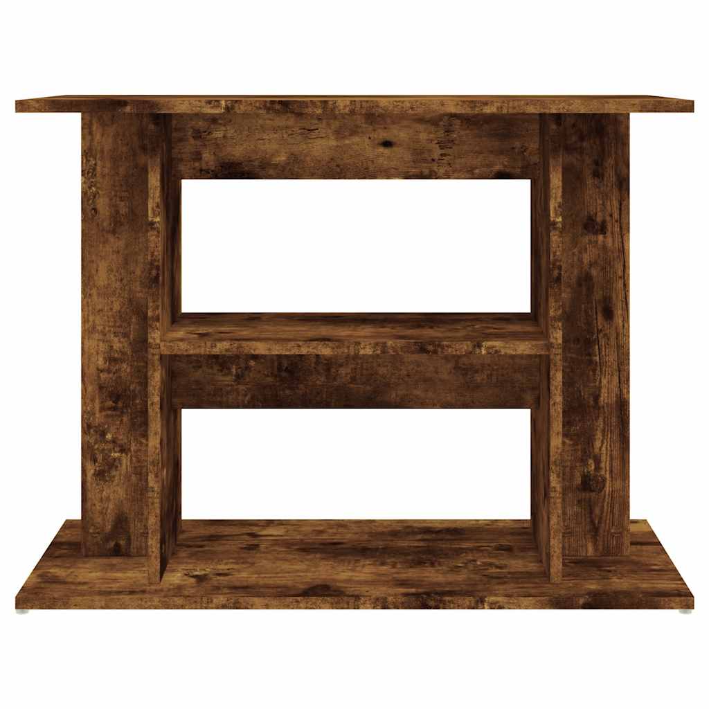 vidaXL Aquarium Stand Smoked Oak 80x35x60 cm Engineered Wood 4