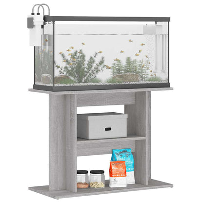 vidaXL Aquarium Stand Grey Sonoma 80x35x60 cm Engineered Wood 3