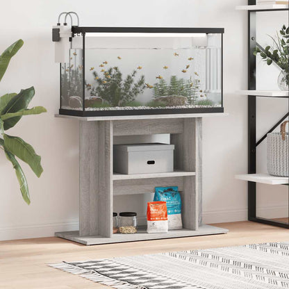 vidaXL Aquarium Stand Grey Sonoma 80x35x60 cm Engineered Wood 1
