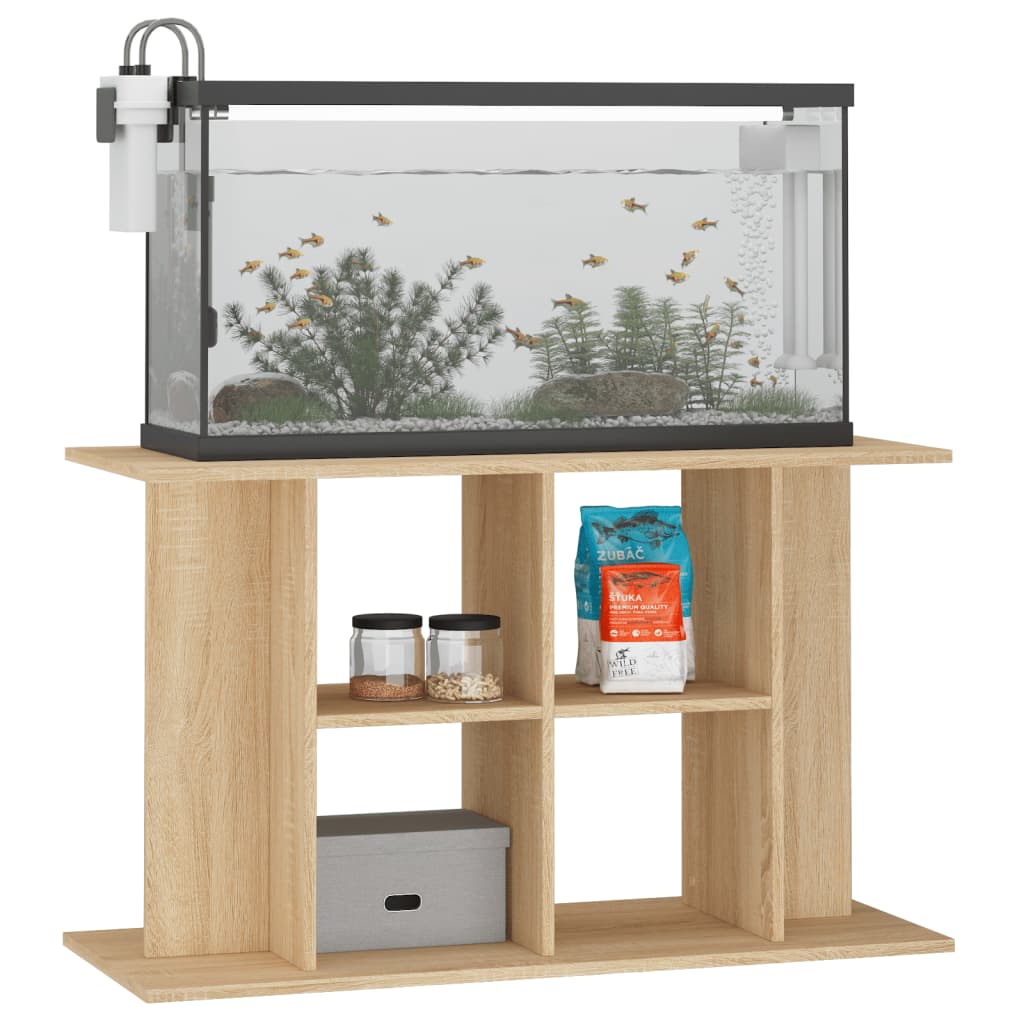 vidaXL Aquarium Stand Sonoma Oak 100x40x60 cm Engineered Wood 3