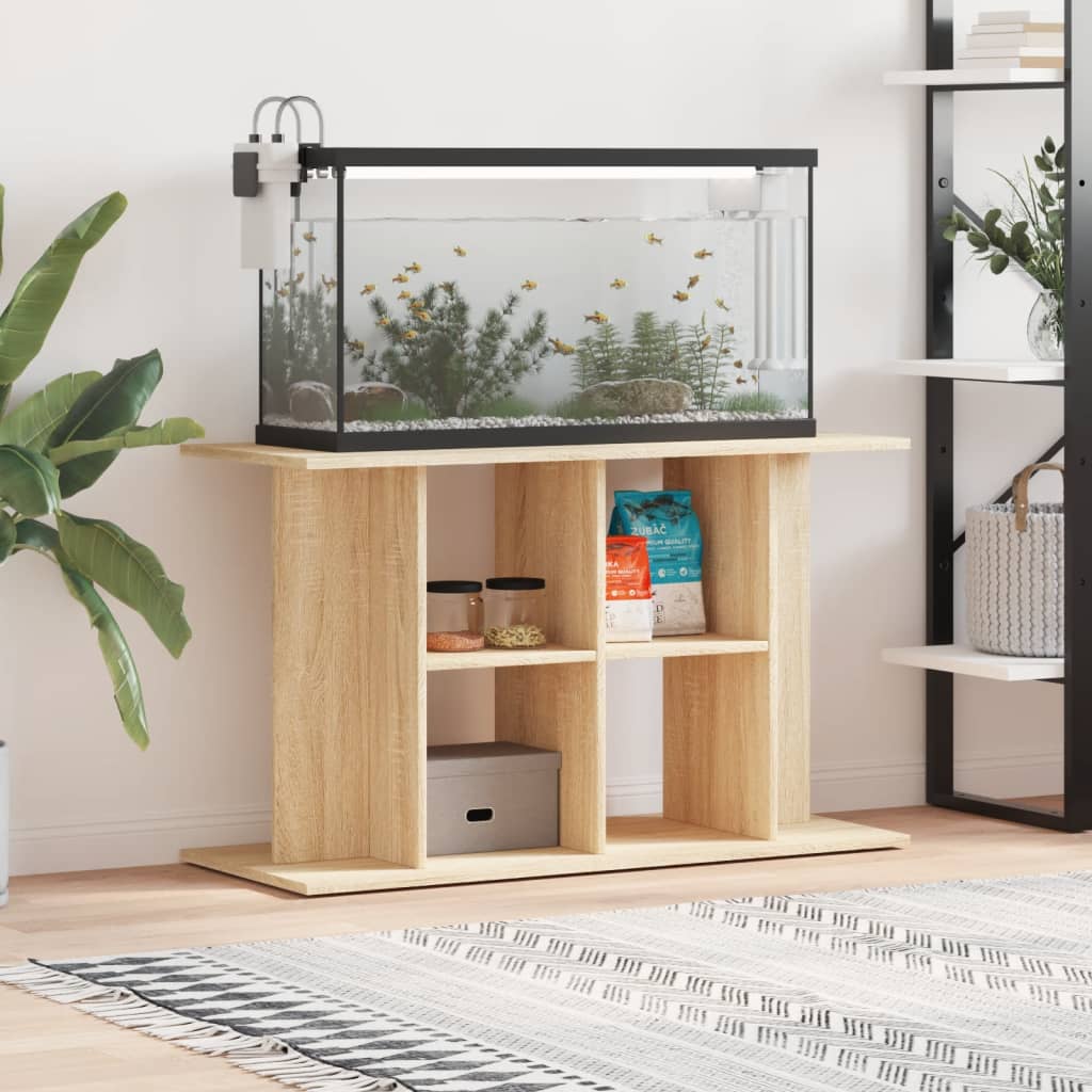 vidaXL Aquarium Stand Sonoma Oak 100x40x60 cm Engineered Wood 1
