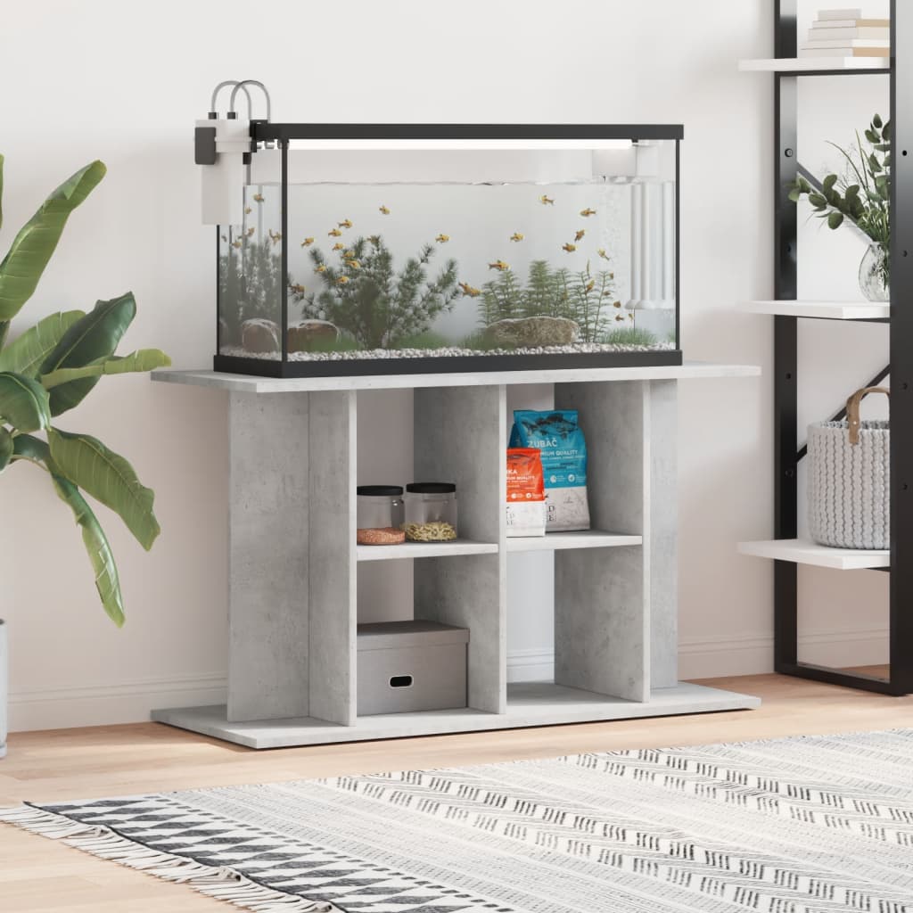 vidaXL Aquarium Stand Concrete Grey 100x40x60 cm Engineered Wood 1