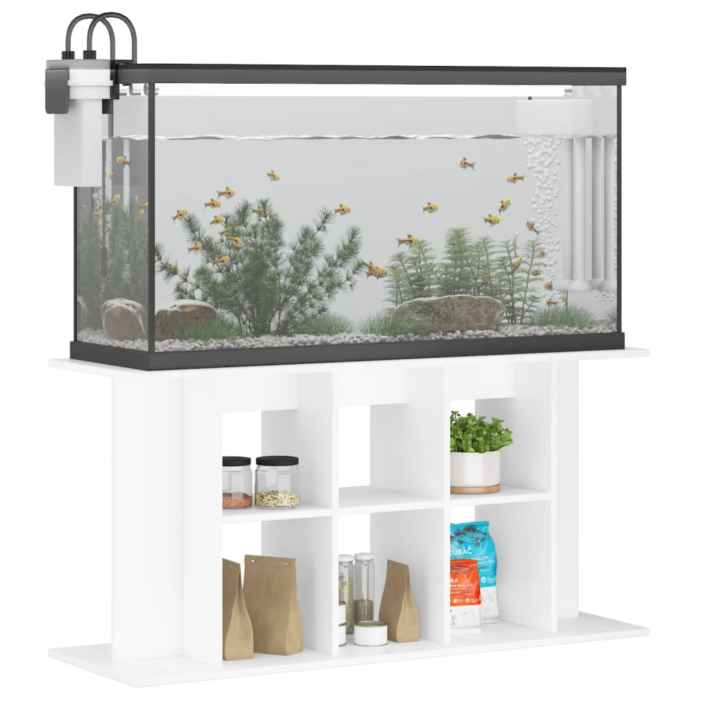 vidaXL Aquarium Stand White 120x40x60 cm Engineered Wood 3