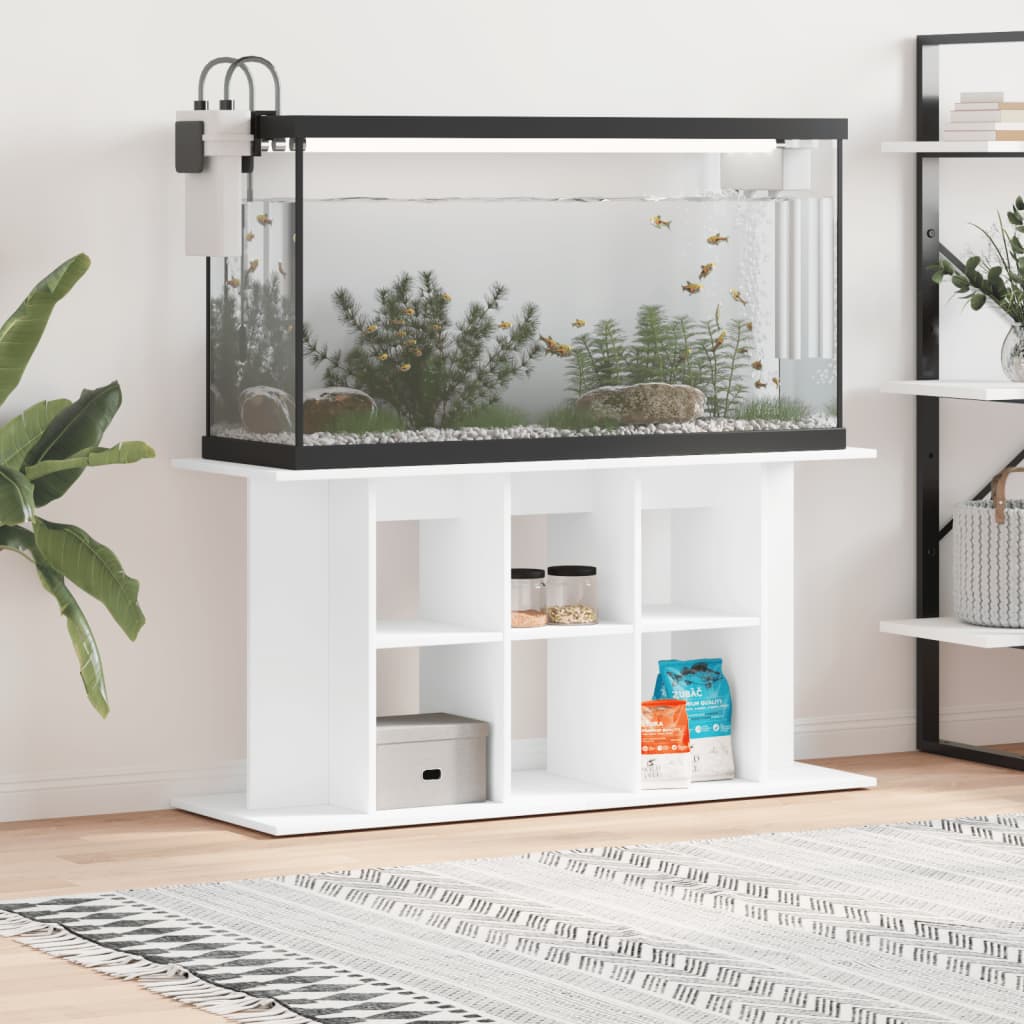 vidaXL Aquarium Stand White 120x40x60 cm Engineered Wood 1
