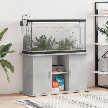 Aquarium Stand Engineered Wood Depth 41 cm Concrete grey 101 cm