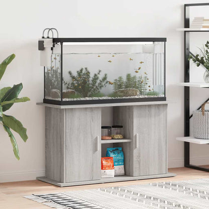 Aquarium Stand Engineered Wood Depth 41 cm Grey sonoma 101 cm
