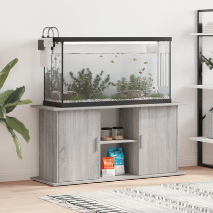 Aquarium Stand Engineered Wood Depth 41 cm Grey sonoma 121 cm