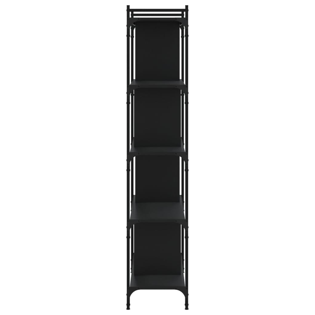 vidaXL Bookcase 5-Tier Black 76x32x158 cm Engineered Wood 5