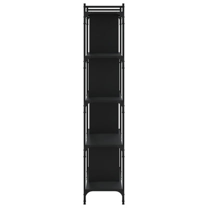 vidaXL Bookcase 5-Tier Black 76x32x158 cm Engineered Wood 5